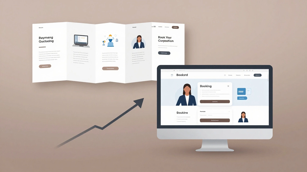 Digital storefront evolving from basic site to full e-commerce platform