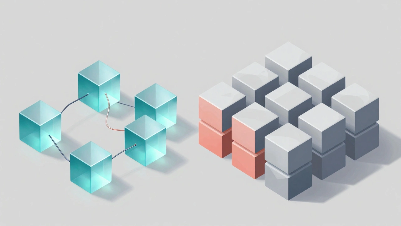 Isometric blocks showing rigid versus flexible structural comparisons.