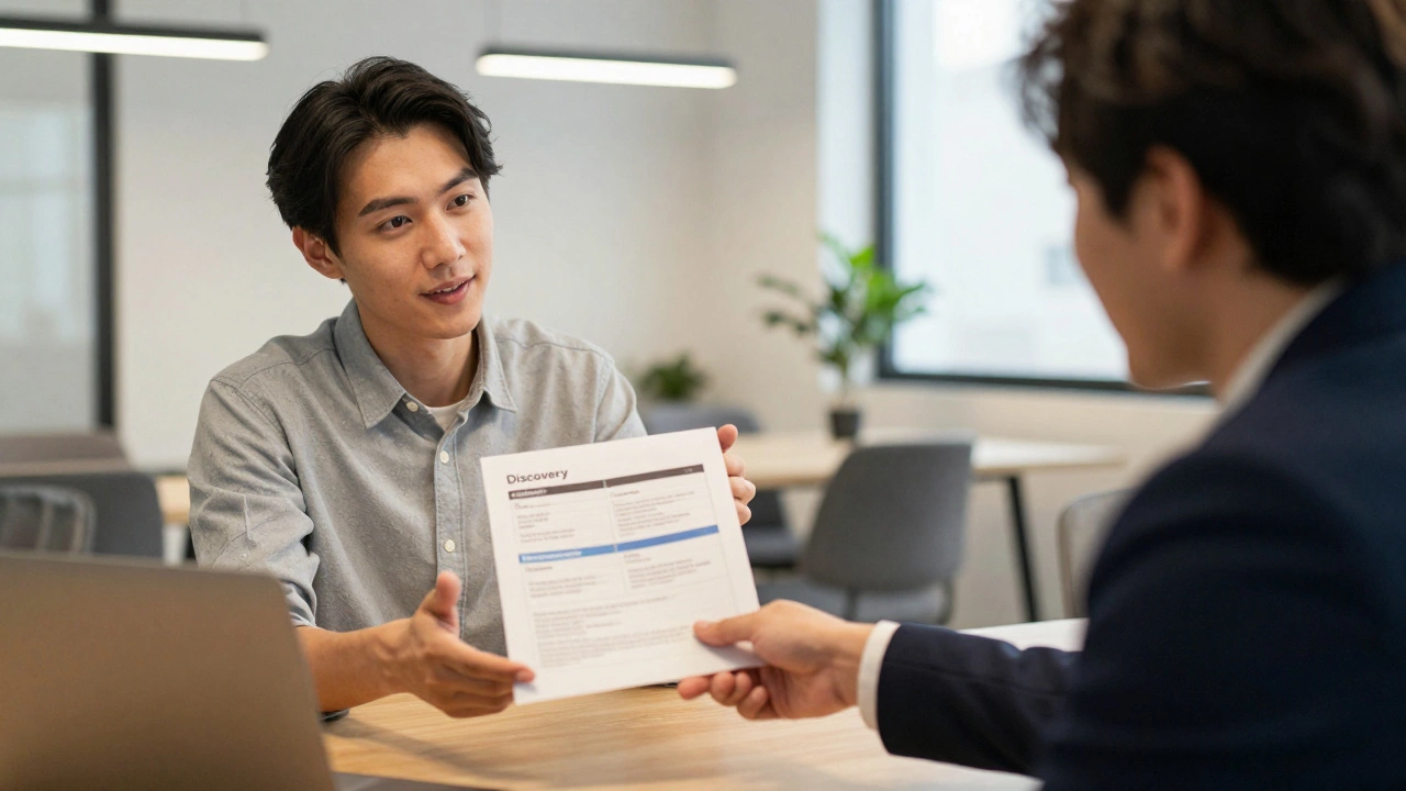 Freelancer presenting a transparent cost breakdown to a satisfied client